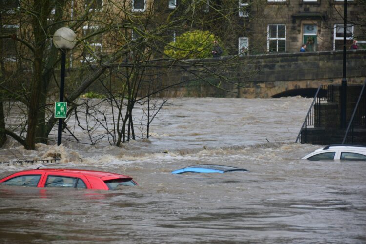 Photo of cars under water
